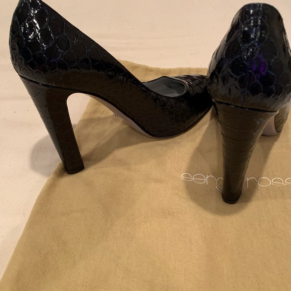 Shoes, heels - NWOT Sergio Rossi dark navy heels, hidden platform - Picture 13 of 15